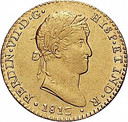 Large Obverse for 2 Escudos 1813 coin