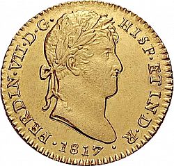Large Obverse for 2 Escudos 1817 coin