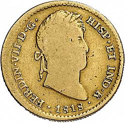 Large Obverse for 2 Escudos 1818 coin