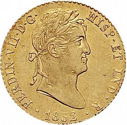 Large Obverse for 2 Escudos 1832 coin