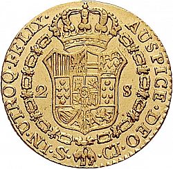 Large Reverse for 2 Escudos 1815 coin