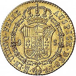 Large Reverse for 2 Escudos 1828 coin