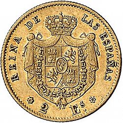 Large Reverse for 2 Escudos 1868 coin