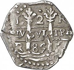 Large Obverse for 2 Reales 1685 coin