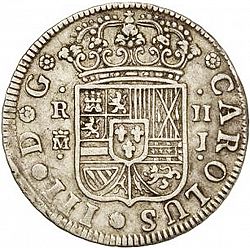 Large Obverse for 2 Reales 1759 coin