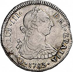 Large Obverse for 2 Reales 1783 coin