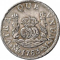 Large Reverse for 2 Reales 1763 coin