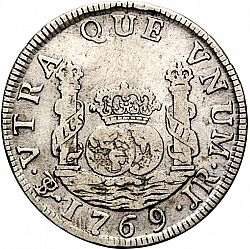 Large Reverse for 2 Reales 1769 coin