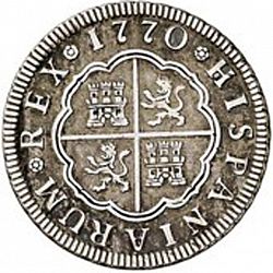 Large Reverse for 2 Reales 1770 coin
