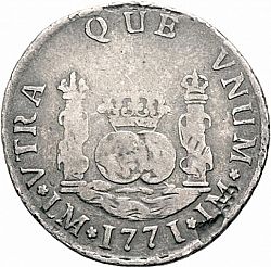 Large Reverse for 2 Reales 1771 coin