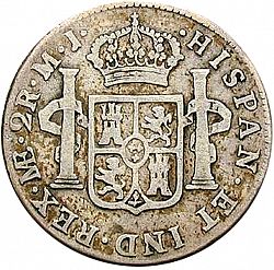 Large Reverse for 2 Reales 1777 coin