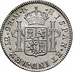 Large Reverse for 2 Reales 1784 coin