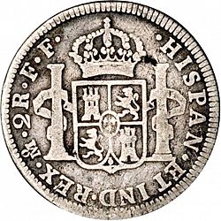Large Reverse for 2 Reales 1786 coin