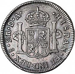 Large Reverse for 2 Reales 1788 coin