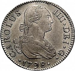 Large Obverse for 2 Reales 1798 coin