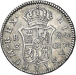 Large Obverse for 2 Reales 1805 coin