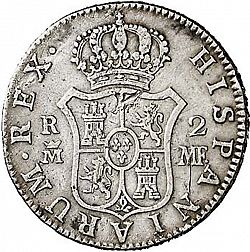 Large Reverse for 2 Reales 1791 coin