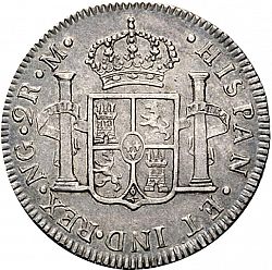 Large Reverse for 2 Reales 1791 coin