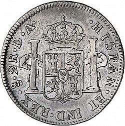 Large Reverse for 2 Reales 1792 coin