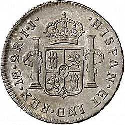 Large Reverse for 2 Reales 1793 coin