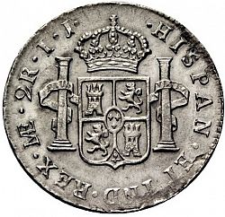 Large Reverse for 2 Reales 1796 coin