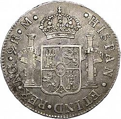 Large Reverse for 2 Reales 1796 coin