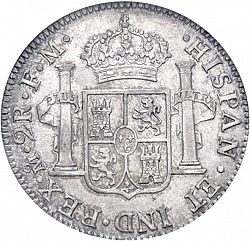 Large Reverse for 2 Reales 1798 coin
