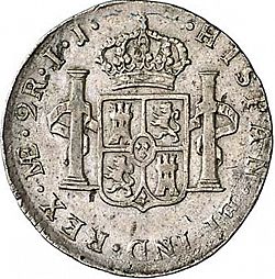 Large Reverse for 2 Reales 1798 coin