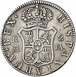 Large Reverse for 2 Reales 1803 coin