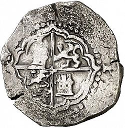 Large Reverse for 2 Reales 1597 coin
