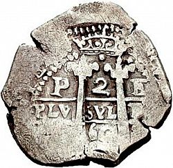 Large Obverse for 2 Reales 1660 coin