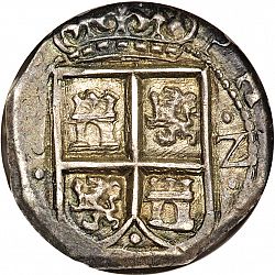 Large Obverse for 2 Reales 1662 coin