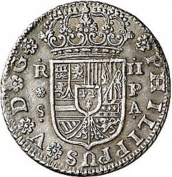 Large Obverse for 2 Reales 1731 coin