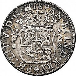 Large Obverse for 2 Reales 1737 coin