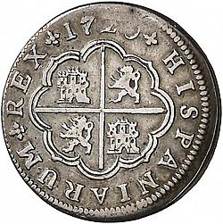 Large Reverse for 2 Reales 1720 coin