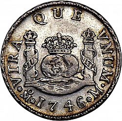 Large Reverse for 2 Reales 1746 coin