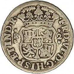 Large Obverse for 2 Reales 1747 coin