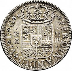 Large Obverse for 2 Reales 1758 coin