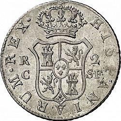 Large Reverse for 2 Reales 1813 coin