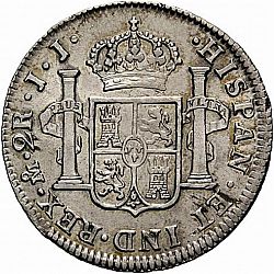 Large Reverse for 2 Reales 1814 coin