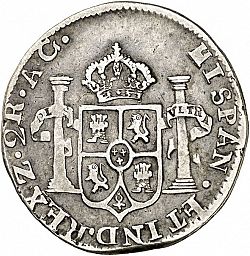 Large Reverse for 2 Reales 1819 coin