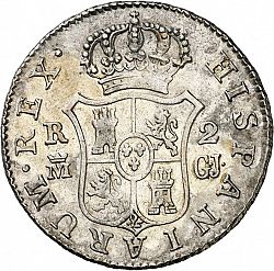 Large Reverse for 2 Reales 1819 coin