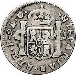 Large Reverse for 2 Reales 1822 coin