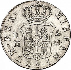 Large Reverse for 2 Reales 1826 coin