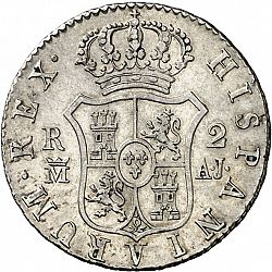 Large Reverse for 2 Reales 1830 coin