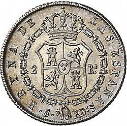 Large Reverse for 2 Reales 1839 coin