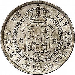 Large Reverse for 2 Reales 1844 coin
