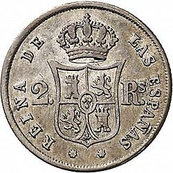 Large Reverse for 2 Reales 1858 coin