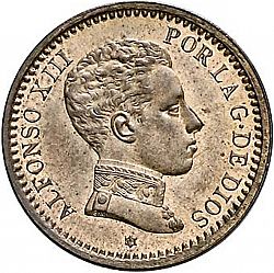 Large Obverse for 2 Céntimos 1904 coin