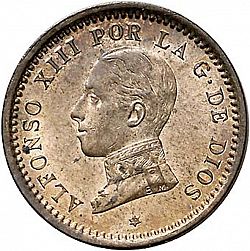 Large Obverse for 2 Céntimos 1911 coin